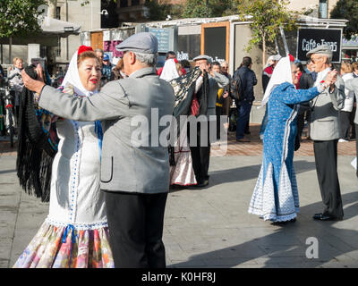Chotis, baile típico madrileño. La capitale de Madrid. España Banque D'Images