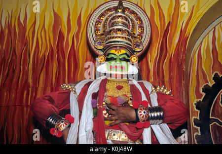 Danseur de Kathakali, Cochin, Kerala, Inde Banque D'Images