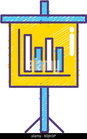 Présentation business document avec statistique bars graphie Illustration de Vecteur