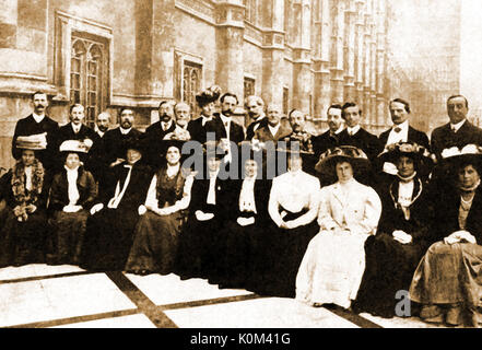 1909 - Les membres de la première partie du travail parlementaire (UK) avec leurs femmes en Allemagne Banque D'Images