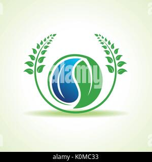 Économiser l'eau et de l'environnement concept Illustration de Vecteur