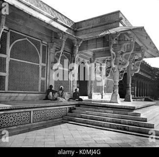 Old vintage diapositive de cheikh Salim chishti, Fatehpur Sikri, tombeau, Agra, Uttar Pradesh, Inde, Asie Banque D'Images