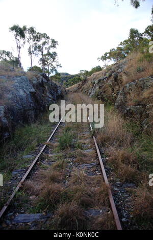 Ligne de chemin de fer désaffectée près de Chabot EN IN Banque D'Images