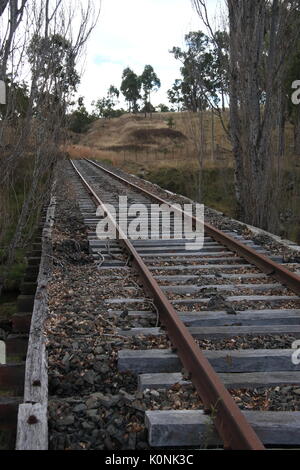 Ligne de chemin de fer désaffectée près de Chabot EN IN Banque D'Images
