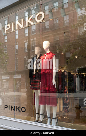 Pinko Vitrine Fenêtre à SoHo, NYC, USA Banque D'Images