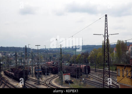 Vue sur la gare de marchandises Banque D'Images