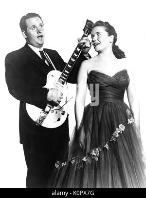 Les PAUL & épouse MARY FORD photo promotionnelle du duo vocal américain en 1953 Banque D'Images