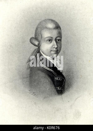 Wolfgang Amadeus Mozart, âgée de 14 ans. Compositeur autrichien, 1756-1791 Banque D'Images