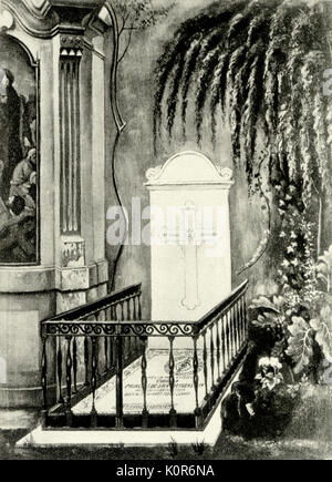 LISZT - Caroline von SAYN-WITTGENSTEIN, tombeau à Rome. Elle n'a survécu à Liszt par quelques mois. Meurt à Rome le 8 mars 1887. Enterré dans le cimetière allemand à Rome. Franz Liszt. Pianiste et compositeur hongrois (1811-1886). Banque D'Images