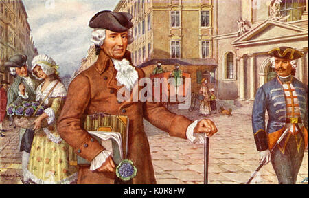 Dans les rues de Vienne Haydn Franz Joseph Haydn 1732-1809. Compositeur autrichien. Banque D'Images