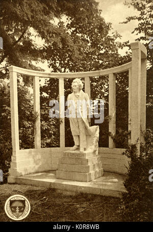 Statue commémorative de Beethoven - Ludwig van Beethoven à Vienne. Compositeur allemand 1770-1827 Banque D'Images