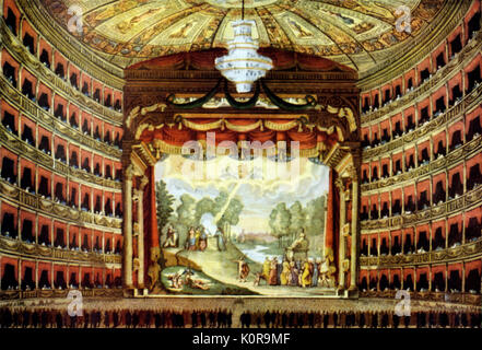 L'opéra La Scala de Milan, 1830. L'intérieurapt Banque D'Images