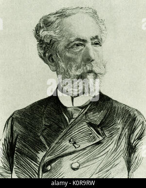 LALO, Edouard - portrait en 1888 (gravure). Compositeur français, 1823-1892 Banque D'Images