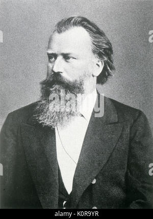 Johannes Brahms en 1883. Compositeur allemand 7 mai 1833 - 3 Avril 1897 Banque D'Images