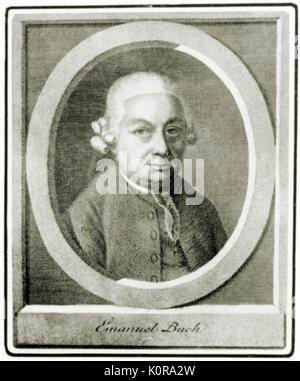 Carl Philipp Emanuel Bach, compositeur allemand (1714-1788) Banque D'Images