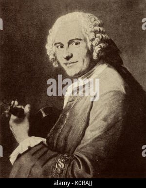 Jean Joseph Cassanéa de Mondonville. Pastel de Quentin de la Tour. Violoniste français, compositeur, directeur musical de la Cour 1711-1772. Banque D'Images