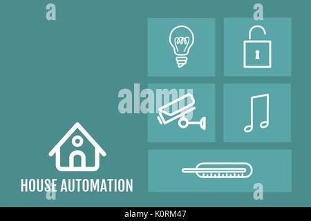 Digital composite de l'interface de l'application Smart house Banque D'Images