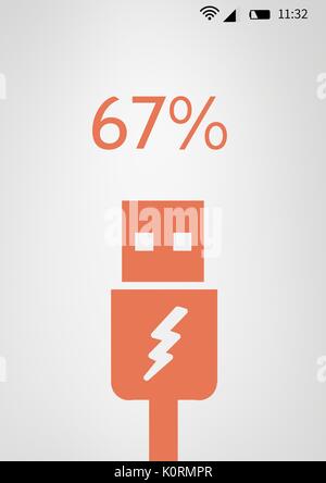 Chargement de l'interface téléphone Banque D'Images