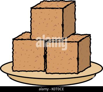 Cubes de sol isolé Illustration de Vecteur