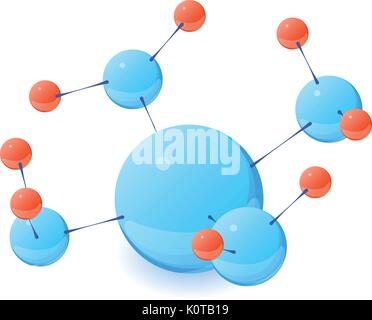Molécule complexe, l'icône 3D isométrique style Illustration de Vecteur