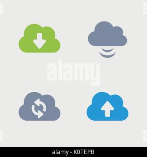 Cloud Computing - Icônes de granit Illustration de Vecteur