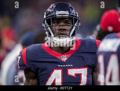 19 août 2017 : Houston Texans de secondeur Eric Lee (47) au cours du 4e trimestre d'une NFL football match pré-saison entre les Houston Texans et les New England Patriots à NRG Stadium à Houston, TX. Les Texans a gagné le match 27-23...Trask Smith/CSM Banque D'Images