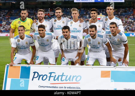 Groupe de l'équipe du Real Madrid (Real), le 23 août 2017 - Football / Soccer : 'pré-saison Trophée Santiago Bernabeu' match entre le Real Madrid CF 2-1 ACF Fiorentina au Santiago Bernabeu à Madrid, Espagne. (Photo de Mutsu Kawamori/AFLO) [3604] Banque D'Images