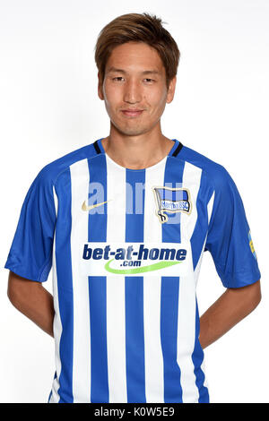 Bundesliga, le Hertha Berlin photocall officiel pour la saison 2017/18 à Berlin, Allemagne : Genki Haraguchi. City-Press Auteur : GbR | conditions dans le monde entier Banque D'Images