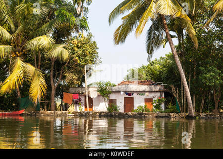 Backwaters du Kerala, Inde Banque D'Images