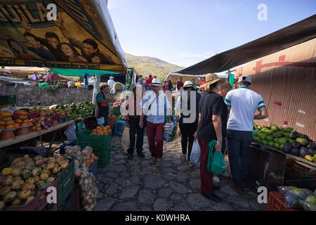 Le samedi marché de fermiers à Villa de Leyva Colombie Banque D'Images