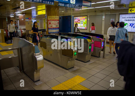 TOKYO, JAPON -28 juin 2017 : Japan Railways. C'est très pratique pour les visiteurs de voyager à travers le Japon situé dans Tokyio Banque D'Images