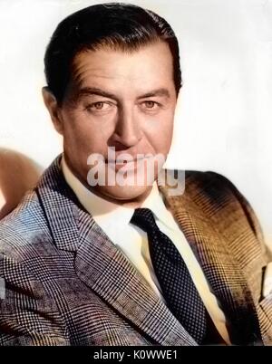 Portrait de ray milland, 22 septembre, 1960. remarque : l'image a été colorisée numériquement à l'aide d'un processus moderne. Les couleurs peuvent ne pas être exacts à l'autre. Banque D'Images