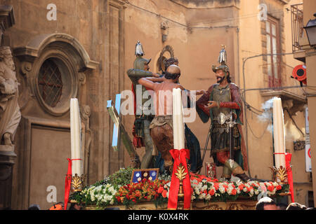 La Sicile, vieille ville de Trapani, le Vendredi Saint La Procession Mystère Processione dei Misteri, Procession avec les mystères Banque D'Images