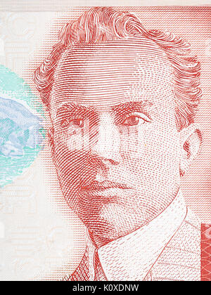 Clodomiro Picado Twight portrait de l'argent du Costa Rica Banque D'Images