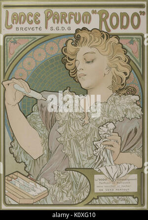 Alfons Mucha Lance Parfum Rodo 1896 97 Banque D'Images