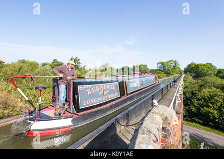 Le passage sur l'Aqueduc Edstone Stratford sur Avon Canal Warwickshire, Angleterre, RU Banque D'Images