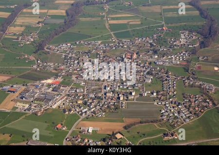 Hitzkirch canton de Lucerne luzern suisse Vue aérienne photo photographie Banque D'Images