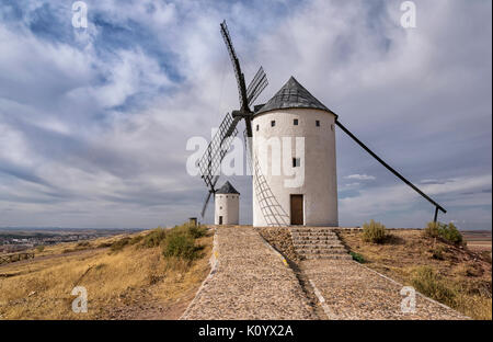 Moulin à Alcázar de San Juan.. de Castilla la Mancha en Espagne. Banque D'Images