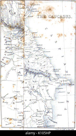 August von Haxthausen. La Transcaucasie. La carte du Caucase Banque D'Images