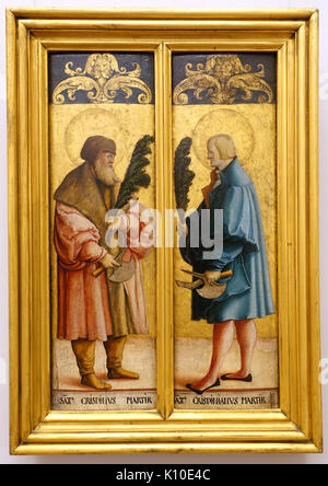 Ailes retable, St. Crispinus et Saint Crispinianus, par le Meister von Messkirch, ch. 1520 1530, l'épinette Musée Bode DSC03289 Banque D'Images