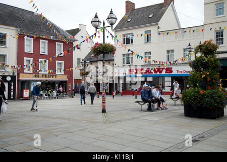 L'ouest du pays de Galles. Haverford West. Sortir la galerie d'art en plein air -, une partie de la ville et de célébration. Banque D'Images