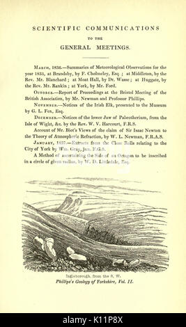 Rapport annuel de la société philosophique de Yorkshire (page 11) BHL2507761 Banque D'Images