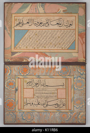 Album de calligraphies dont la poésie et les traditions prophétiques (Hadiths) rencontré DP231728 Banque D'Images