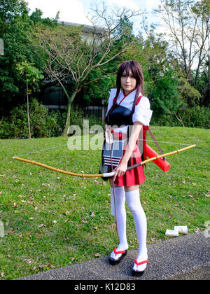 La flotte de porte-avions Akagi fille Cosplayeuse à CWT42 20160213 Banque D'Images