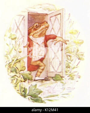 Une histoire de Beatrix Potter Jeremy Fisher Illustration de la page 12 Banque D'Images