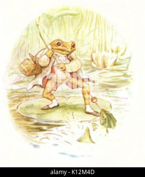 Une histoire de Beatrix Potter Jeremy Fisher Illustration de la page 35 Banque D'Images