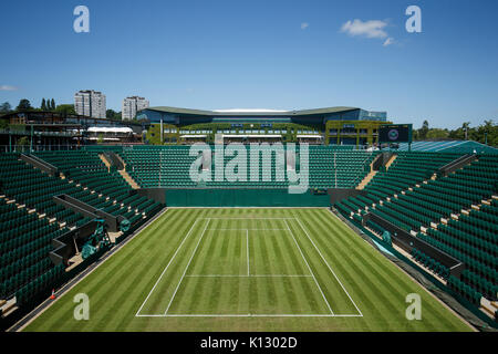 Vue générale de la Cour 2 de centre Court de Wimbledon 2017 à la Banque D'Images
