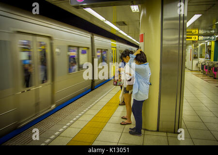 TOKYO, JAPON -28 juin 2017 : Japan Railways. C'est très pratique pour les visiteurs de voyager à travers le Japon situé dans Tokyio Banque D'Images