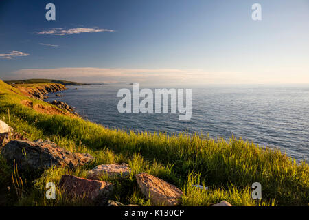 Le long de la Piste Cabot, à Cape Breton Highlands National Park sur l'île du Cap-Breton. Banque D'Images