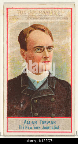 Allan Forman, le journaliste de New York, à partir de la série des éditeurs américains (N1) pour les marques de cigarettes Allen & Ginter a rencontré DP827841 Banque D'Images